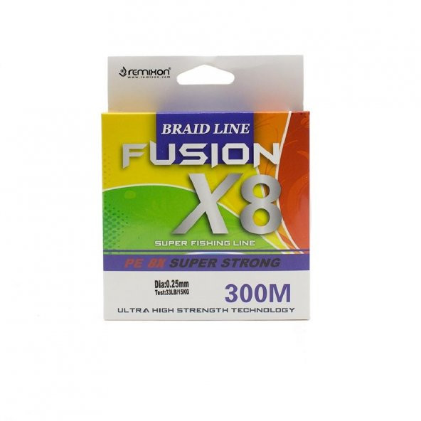 Remixon Fusion 300M X8 Multi Color İp Misina (FU300M8MC25)
