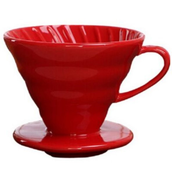 V60 Kahve Demleme Ekipmanı - Epinox Dripper (Seramik, Kırmızı)