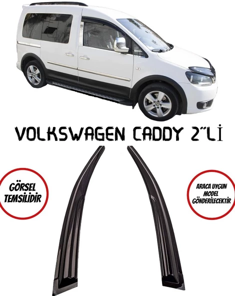 Volkswagen Caddy 2011-2020 Cam Rüzgarlığı  2li