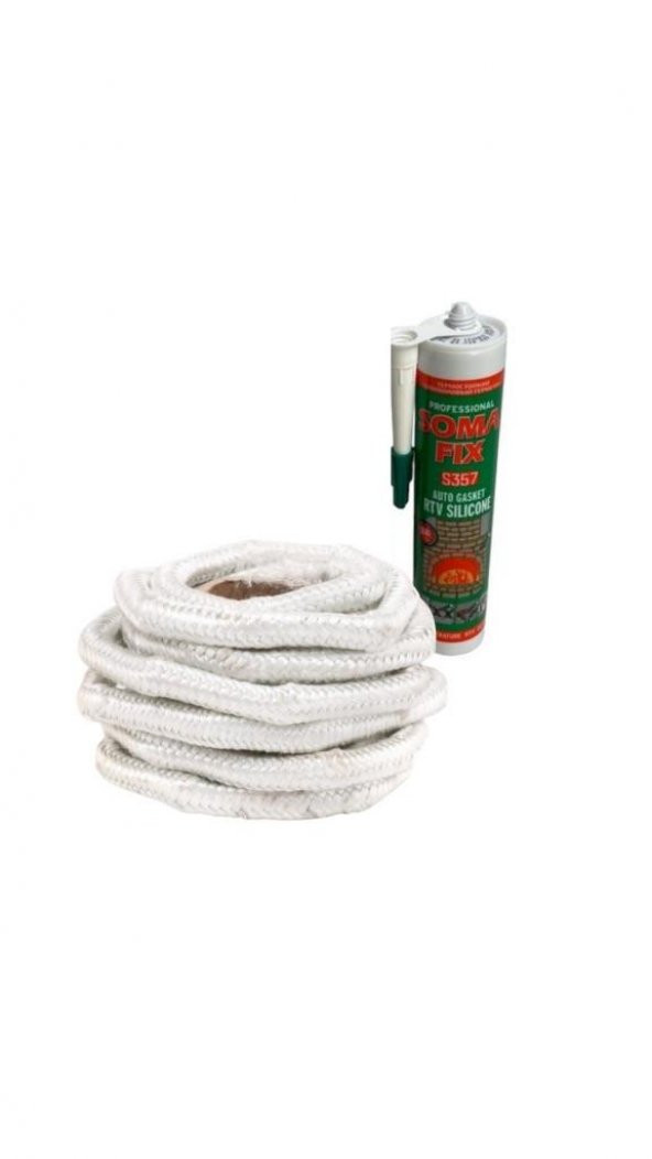 CAM ELYAF FİTİL 22 MM (1 METRE) + SOMA FİX S357 ISI SİLİKONU 310 ml - 2