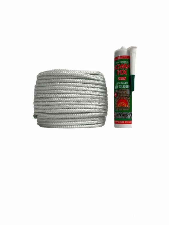CAM ELYAF FİTİL 22 MM (1 METRE) + SOMA FİX S357 ISI SİLİKONU 310 ml - 3