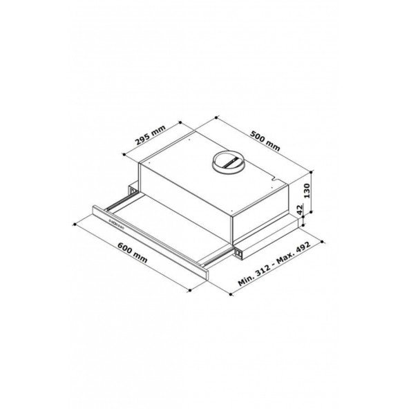 Hibsan 8052 Çift Motorlu Inox Sürgülü Aspiratör (Bacasız) - 4