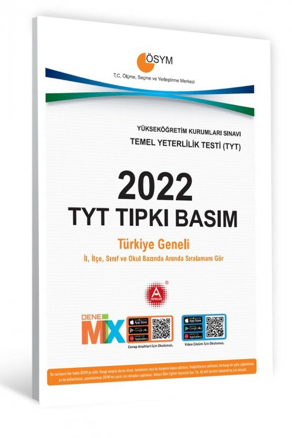 2022-3 Büyük Sınav AYT-TYT-MSÜ Tıpkı Basım - Resim 3