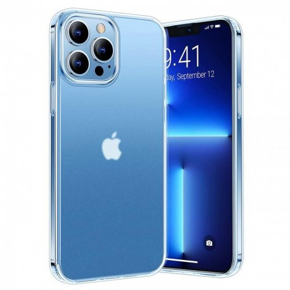 Vendas iPhone 14 Pro Max Uyumlu Kamera Çıkıntılı Soft Silikon Kılıf + 5D Cam Ekran Koruyucu