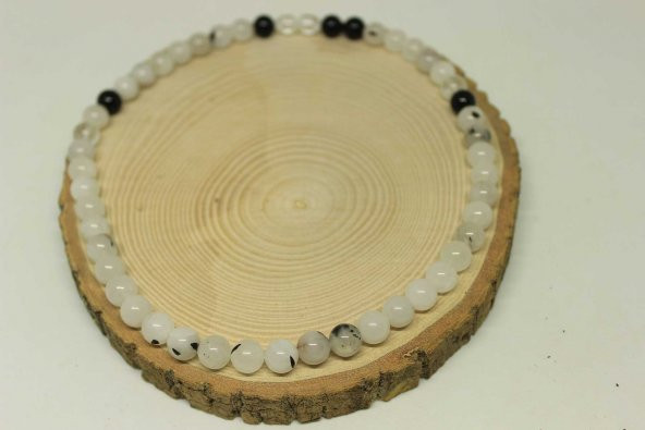 Rutil Kuvars Taşı Kolye 8mm (Klipsli) - Resim 3