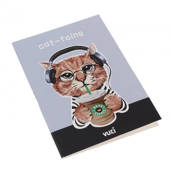 CAT FEINE YAZILI KEDİ GÖRSEL TASARIM MİNİ DEFTER