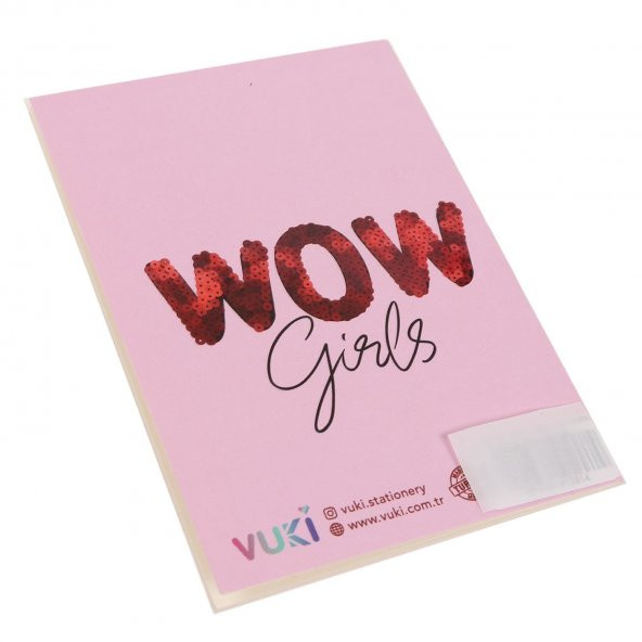 WOW GIRLS YAZILI KIZ GÖRSEL TASARIM MİNİ DEFTER - 3