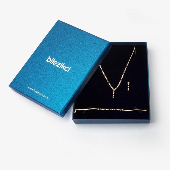 Sonsuzluk 14 Ayar Altın Takı Seti - 3