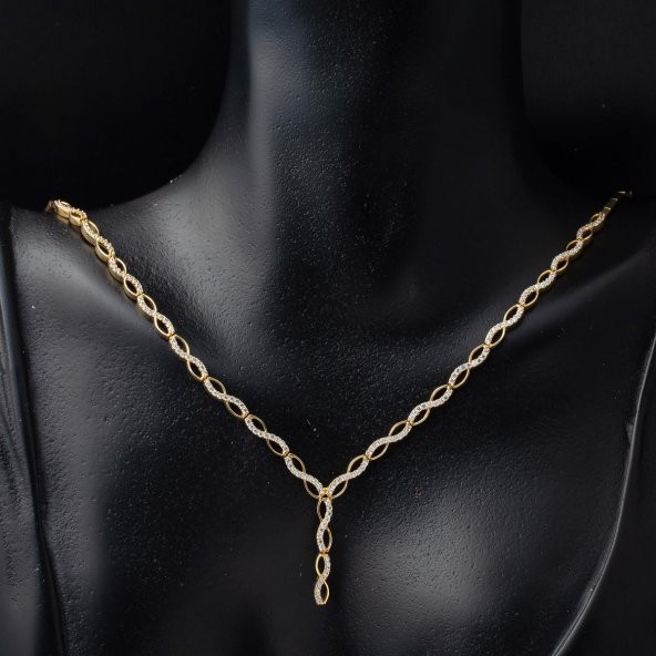 Sonsuzluk 14 Ayar Altın Takı Seti - 5