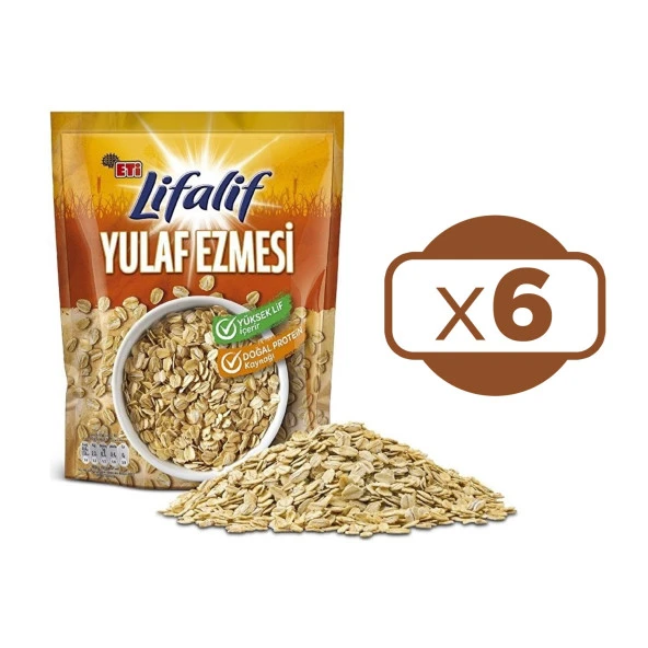 Eti Lifalif 500 gr 6lı Paket Yulaf Ezmesi