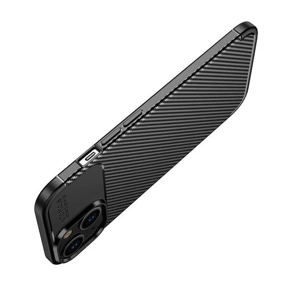 Vendas iPhone 14 Plus Uyumlu Karbon Fiber Tasarımlı Kamera Çıkıntılı Darbe Dirençli Kılıf - 9