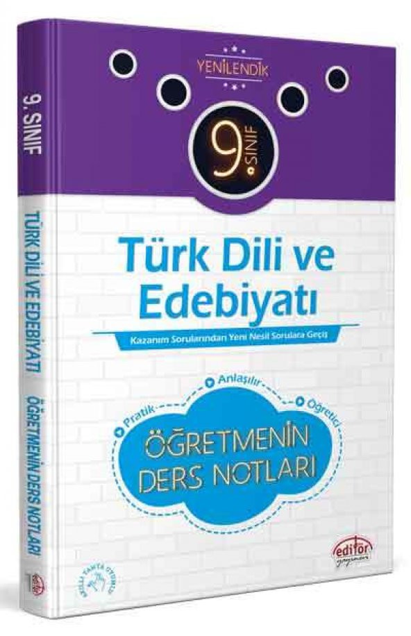 9. Sınıf Vip Türk Dili Ve Edebiyatı Öğretmenin Ders Notları - Editör Yayınevi