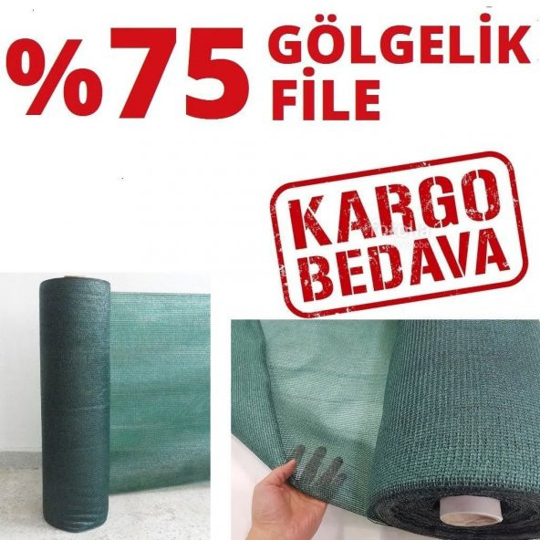 75 Gölgelik File 4m x 30m Bahçe Çit Örtüsü Meyve Ağacı Örtüsü