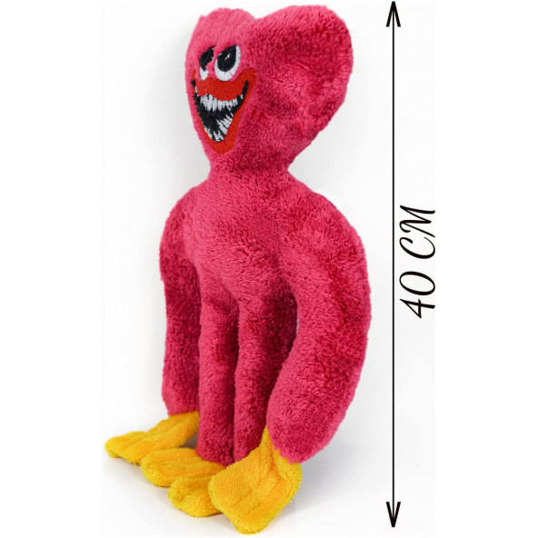 Peluş Huggy Wuggy Canavar Oyuncak 2 Adet 40 Cm (Mavi ve Pembe) Hugi Vugi Hagi Vagi  Elleri Yapışan - 3
