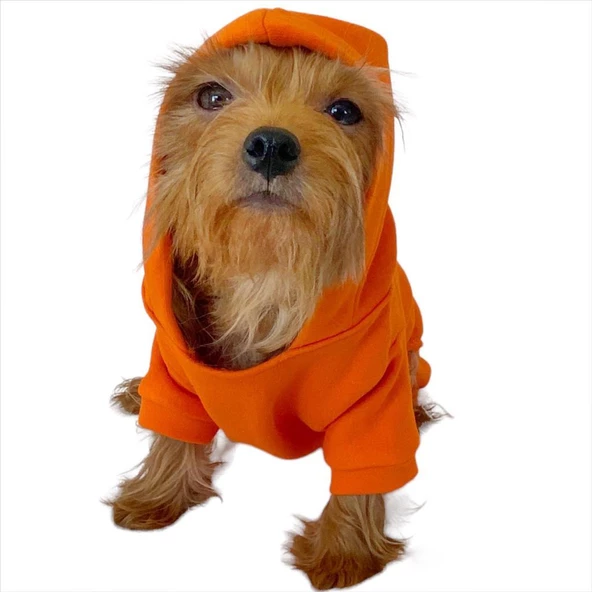Pro Orange Polar Kapşonlu Köpek Tulumu Kıyafeti - 7