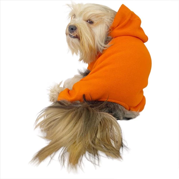 Pro Orange Polar Kapşonlu Köpek Tulumu Kıyafeti - 3