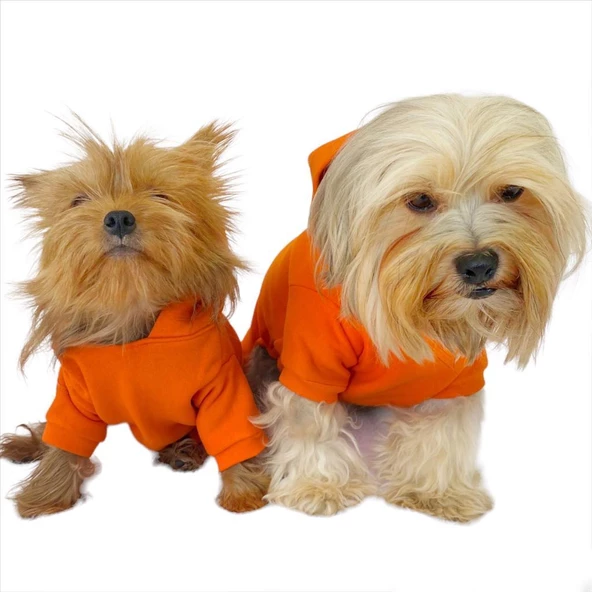 Pro Orange Polar Kapşonlu Köpek Tulumu Kıyafeti - 2