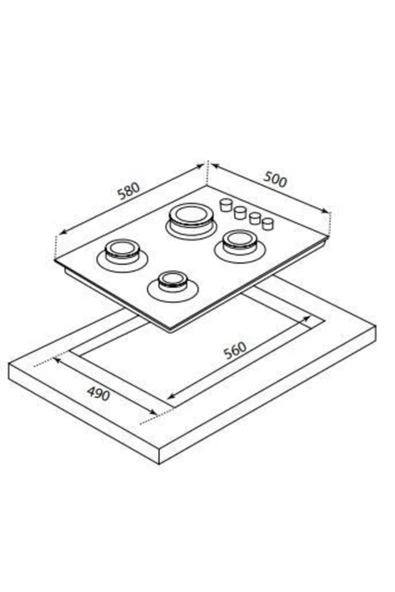 Luxell 40-TAHDF Opall Beyaz Cam Ankastre Ocak - 2