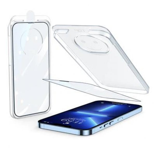 Joyroom İphone 13- 13 Pro  2 Adet Hd Kurulum Aparatlı Cam Ekran Koruyucu - Resim 3