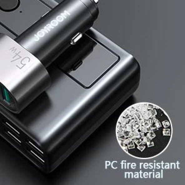 Joyroom JR-CL06 Üç Soketli 5in1 154W Araç Şarj Adaptörü PD+QC3.0+USB*4 - 4