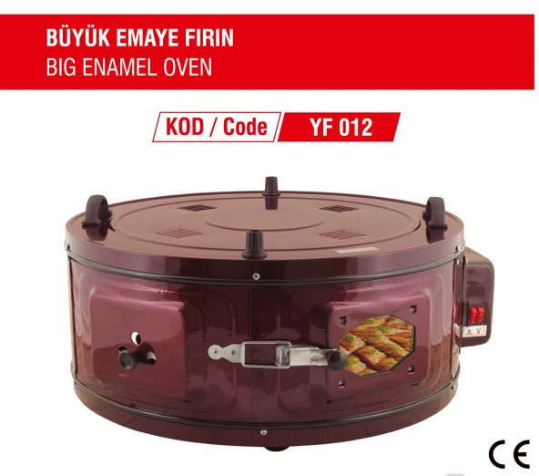 GARANTİ CAMLI DAVUL FIRIN BÜYÜK BOY TEK EMAYE TEPSİLİ DAVUL FIRIN