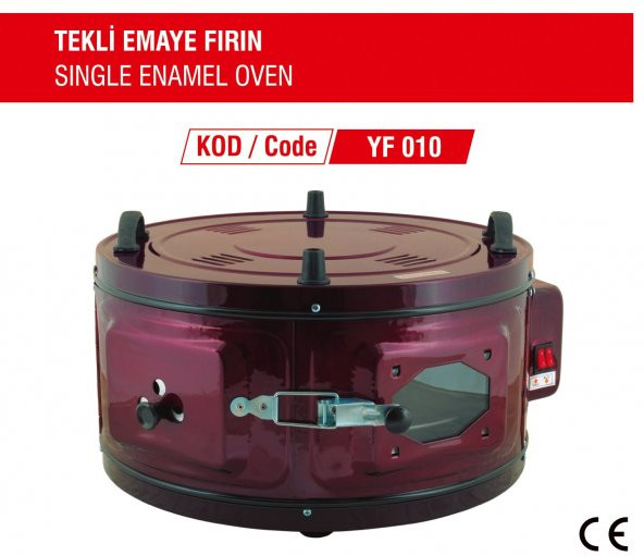 YILDIZ CAMLI DAVUL FIRIN KÜÇÜK BOY TEK EMAYE TEPSİLİ DAVUL FIRIN