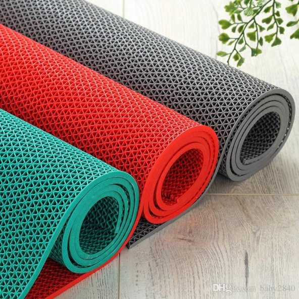 Petek Desenli Paspas 120cm x 7MT Islak Zemin Paspası GRİ - 2