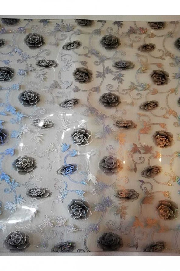 ŞEFAF Masa Örtüsü 70cm X 120cm 1.8mm Pvc Masa Örtüsü Desenli Koruyuc