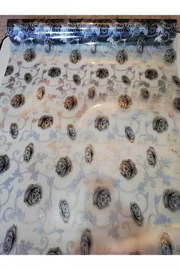 ŞEFAF Masa Örtüsü 70cm X 120cm 1.8mm Pvc Masa Örtüsü Desenli Koruyuc - 2