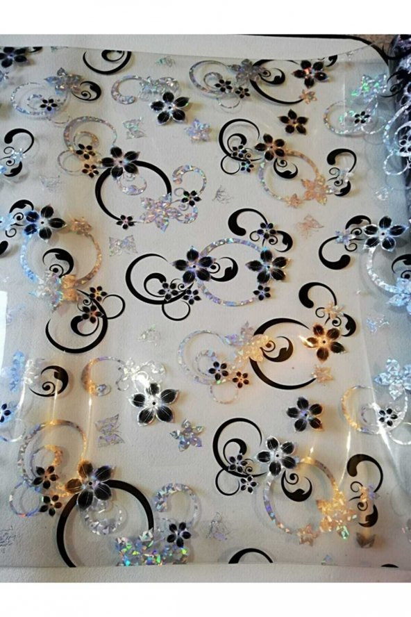 ŞEFAF  Masa Örtüsü 70cm X 120cm 1.8mm Pvc Masa Örtüsü Desenli Koruyuc