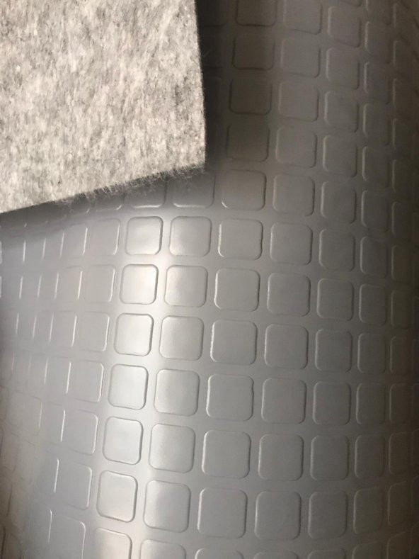 OTO ZEMİN KAPLAMA 2m X 10m DAMA DESENLİ pvc OTO YER DÖŞEMESİ GRİ - Resim 2
