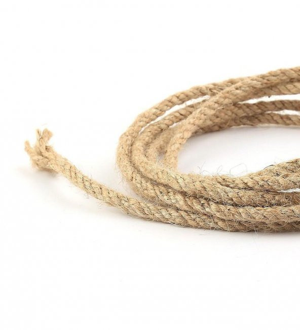 Jüt Halat Dekor ipi 5 Mm 60 Metre ip Halat ip Hasır ip Jüt Kendir ip - 2