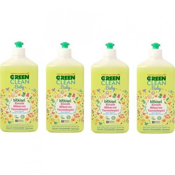 U Green Clean Baby Emzik, Biberon ve Oyuncak Temizleyici 500 ml - 4 Adet