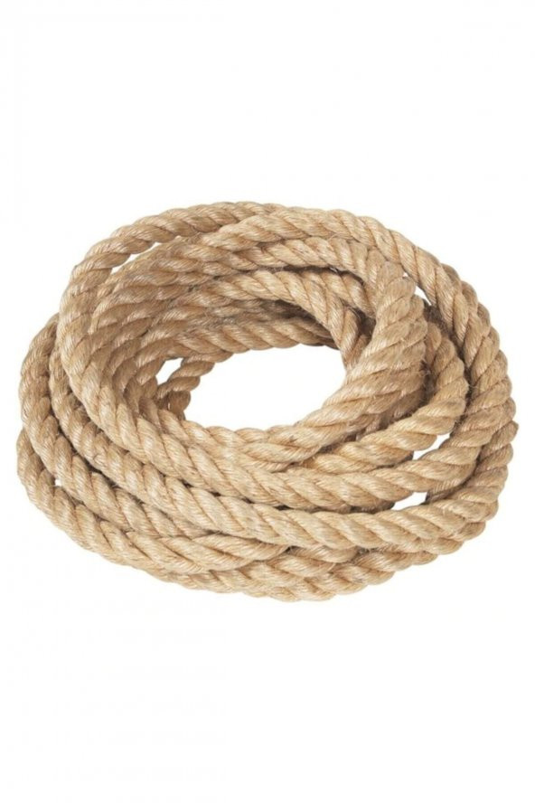 Jüt Halat Dekor ipi 5 Mm 10 Metre ip Halat ip Hasır ip Jüt Kendir ip - 2