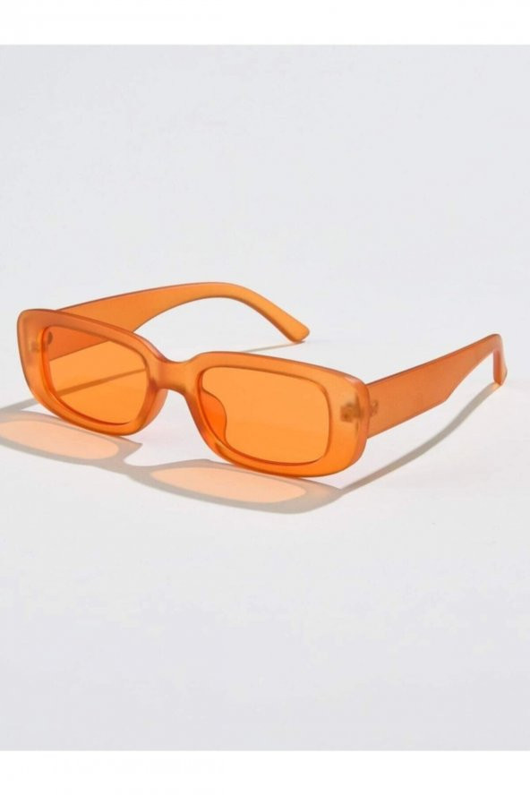 Chunky Frame Vintage Turuncu Güneş Gözlüğü - 2