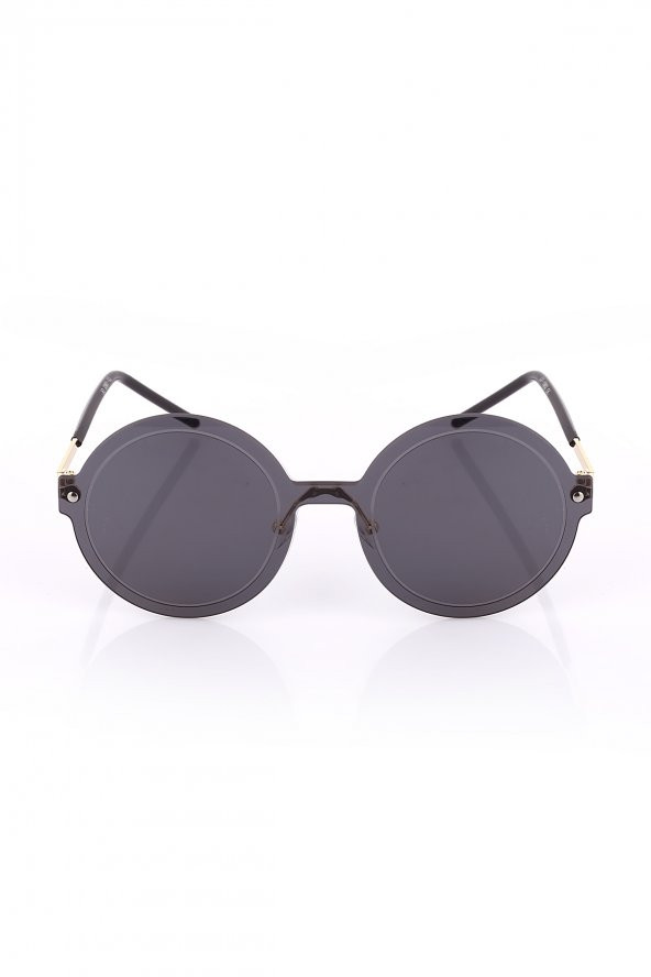 POLO55 Siyah Camlı Yuvarlak Kadın Güneş Gözlüğü - Resim 3