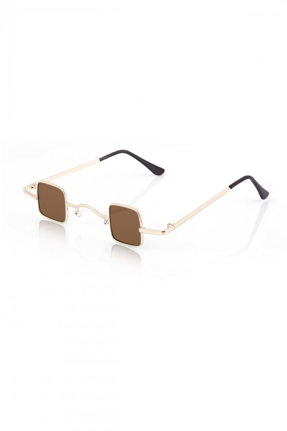POLO55 Metal Çerçeveli Küçük Kare Kadın Güneş Gözlüğü PL21kg109r009 - Resim 3