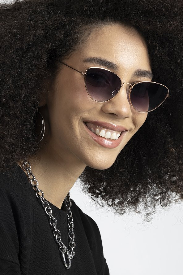 POLO55 Metal Çerçeve Cateye Kadın Güneş Gözlüğü PL22KG009R002 ürün görseli