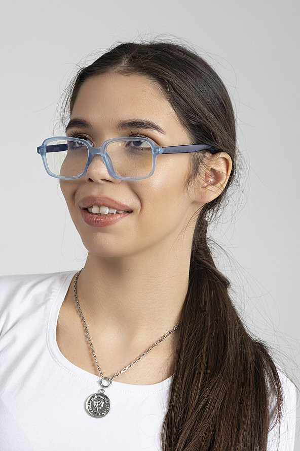 POLO55 Unisex B-block Mavi Işık Korumalı Gözlük PL21BB003R003 - Resim 2