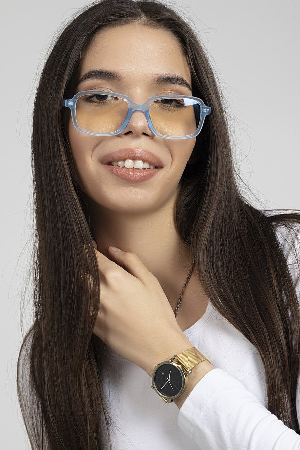 POLO55 Unisex B-block Mavi Işık Korumalı Gözlük PL21BB003R003 - Resim 3