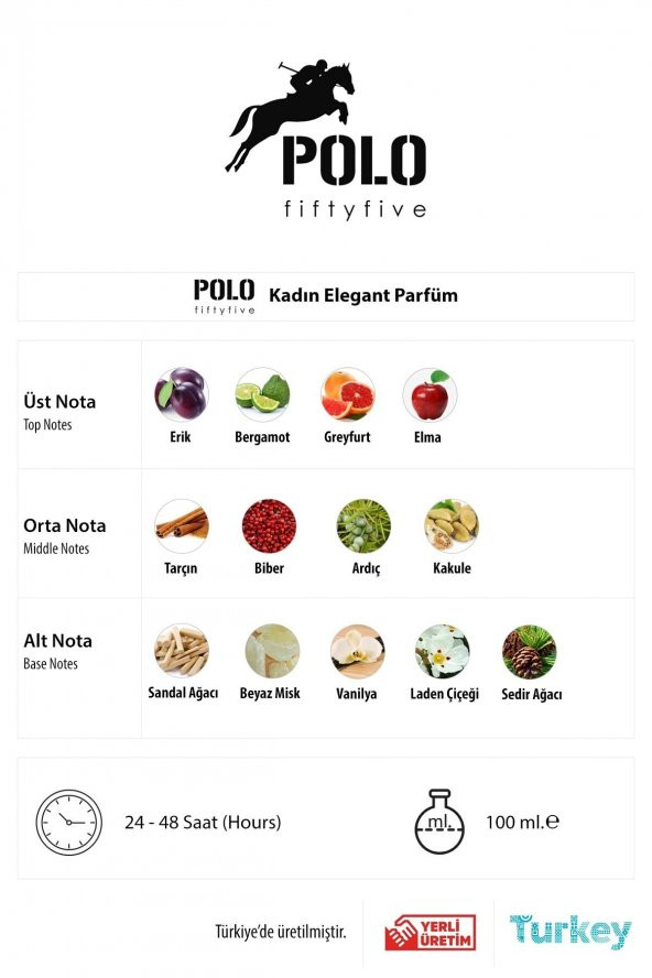 POLO55 Mor Kadın Parfüm 100 ml EDP POLOFPW001 - 2