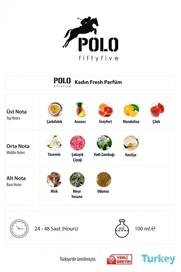 Polo55 Aqua Mavi Kadın Parfüm 100 ml  EDP POLOFPW003 - 2