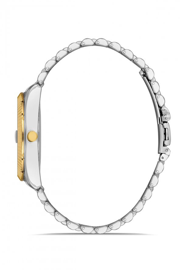 Dekoratif Göstergeli Gold Metal Kordon Unisex Kol Saati PLUM004R001 - 2