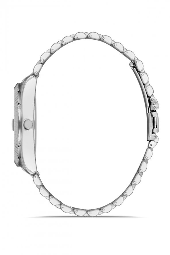 Dekoratif Göstergeli Gümüş Metal Kordon Unisex Kol Saati PLUM004R003 - 2