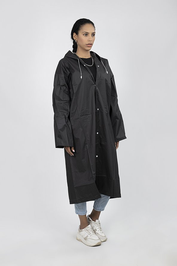 POLO55  Kapüşonlu Çıtçıtlı Yağmurluk ve Rüzgarlık - 2