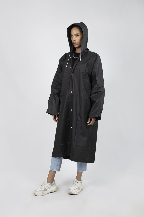 POLO55  Kapüşonlu Çıtçıtlı Yağmurluk ve Rüzgarlık - 3