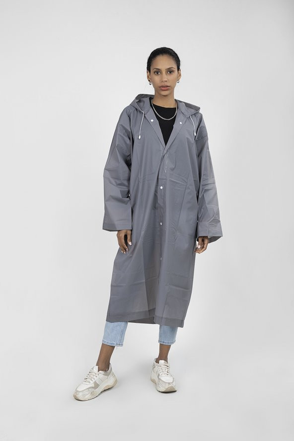 POLO55  Kapüşonlu Çıtçıtlı Yağmurluk ve Rüzgarlık