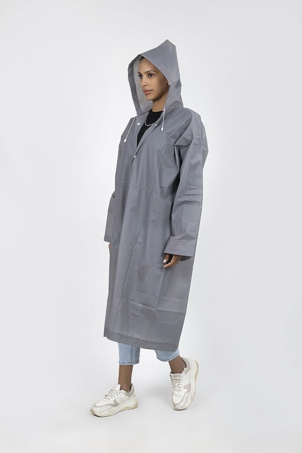POLO55  Kapüşonlu Çıtçıtlı Yağmurluk ve Rüzgarlık - 3