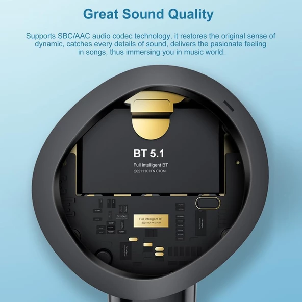 Lenovo XT95 Pro Kablosuz Bluetooth Kulakılık - Siyah - 5