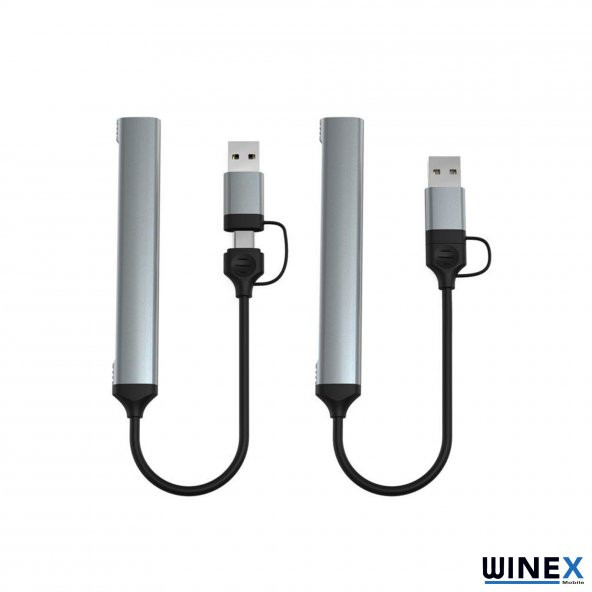 Winex 5in1 UsbA ve Type-C To UsbA 3.01, TF, SD Çoklayıcı Hub Adaptör - 3